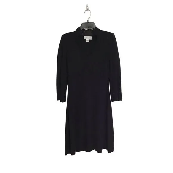 Jessica H Dark Purple Long Sleeve Sweater Dress Women's Size Medium - Picture 1 of 5